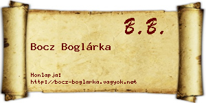 Bocz Boglárka névjegykártya